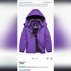 Gemyse Purple Kids Jacket